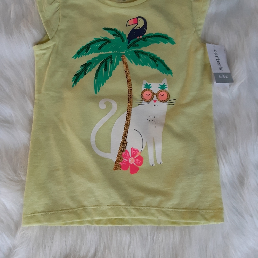 Carter's Girl's Short Sleeve Shirt Size: 6x